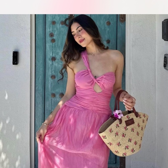 Love shack fancy style/Fortunate One Pink Maxi Dress - Picture 6 of 7